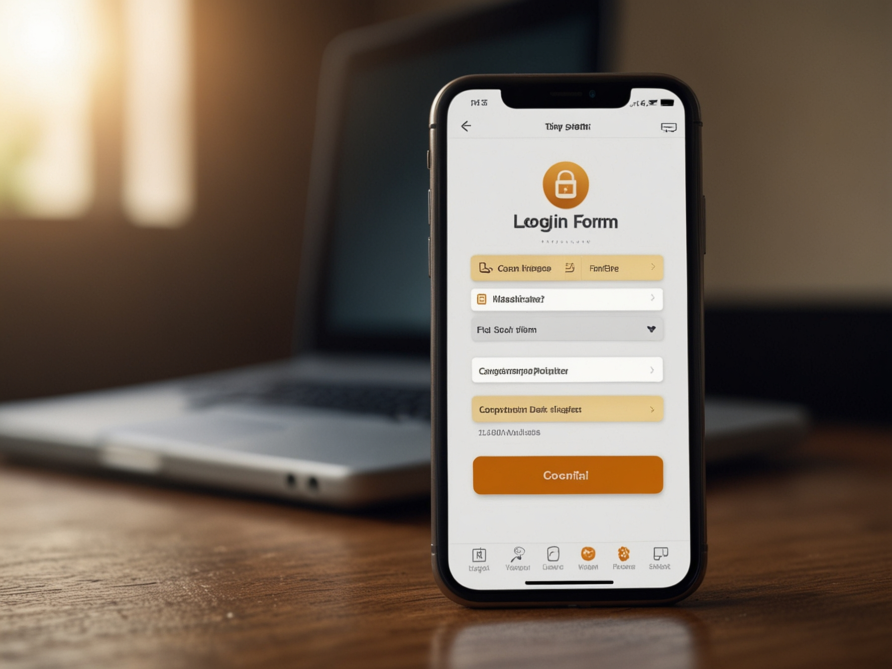 Minimal login form illustration